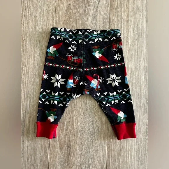 Hanna Andersson Baby Holiday Long John Pajama Set Gnome Sweet Gnome 0-3 months - Picture 9 of 9
